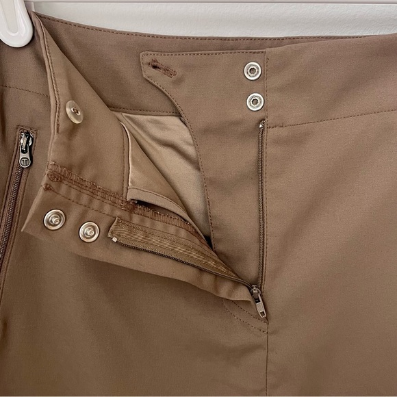 Tail Tech Brown Tennis and Golf A-Line Skort with Zipper Pockets Size 8 - Picture 4 of 8